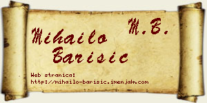 Mihailo Barišić vizit kartica